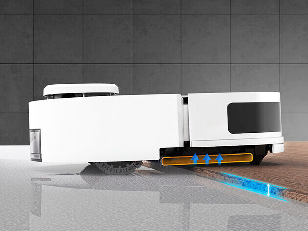 ReadyClean A3 Robotic Mop Auto-Lift Mop Pad ReadyClean A3 Robotic Mop Graphic lifting dirty pad from flooring