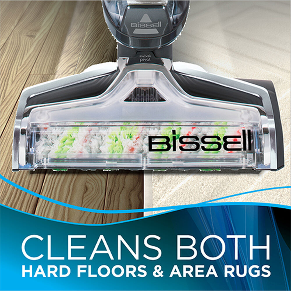  BISSELL Crosswave Pet Pro All in One Wet Dry Vacuum Cleaner,  2306A with Bissell 2295L Multi-Surface Pet Formula (80 oz) and BISSELL  Tangle-Free Crosswave Multi-Surface Pet Brush Roll, White - 2460 