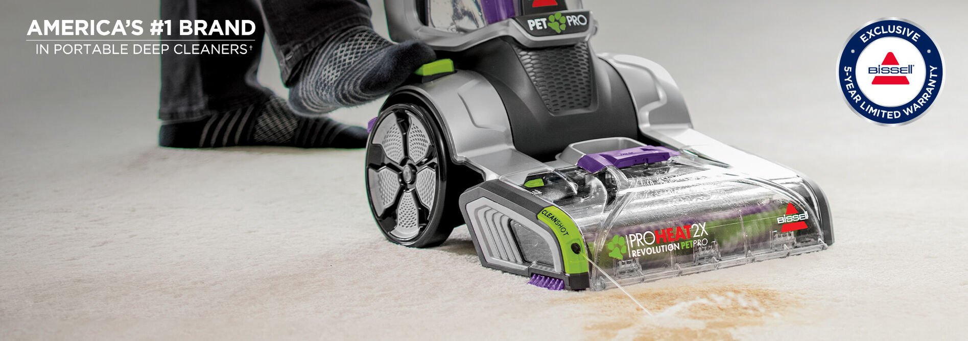 BISSELL Pro Heat 2X Revolution Pet Pro Carpet Cleaner - Purple