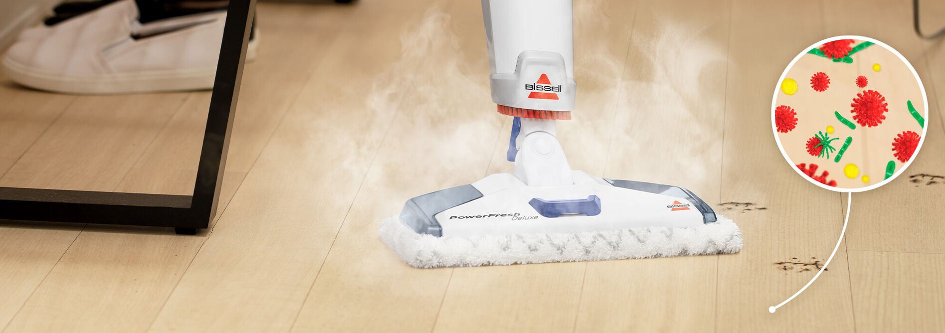 Bissell's Power Fresh Steam Mop Can Sanitize Your Kitchen Floors.