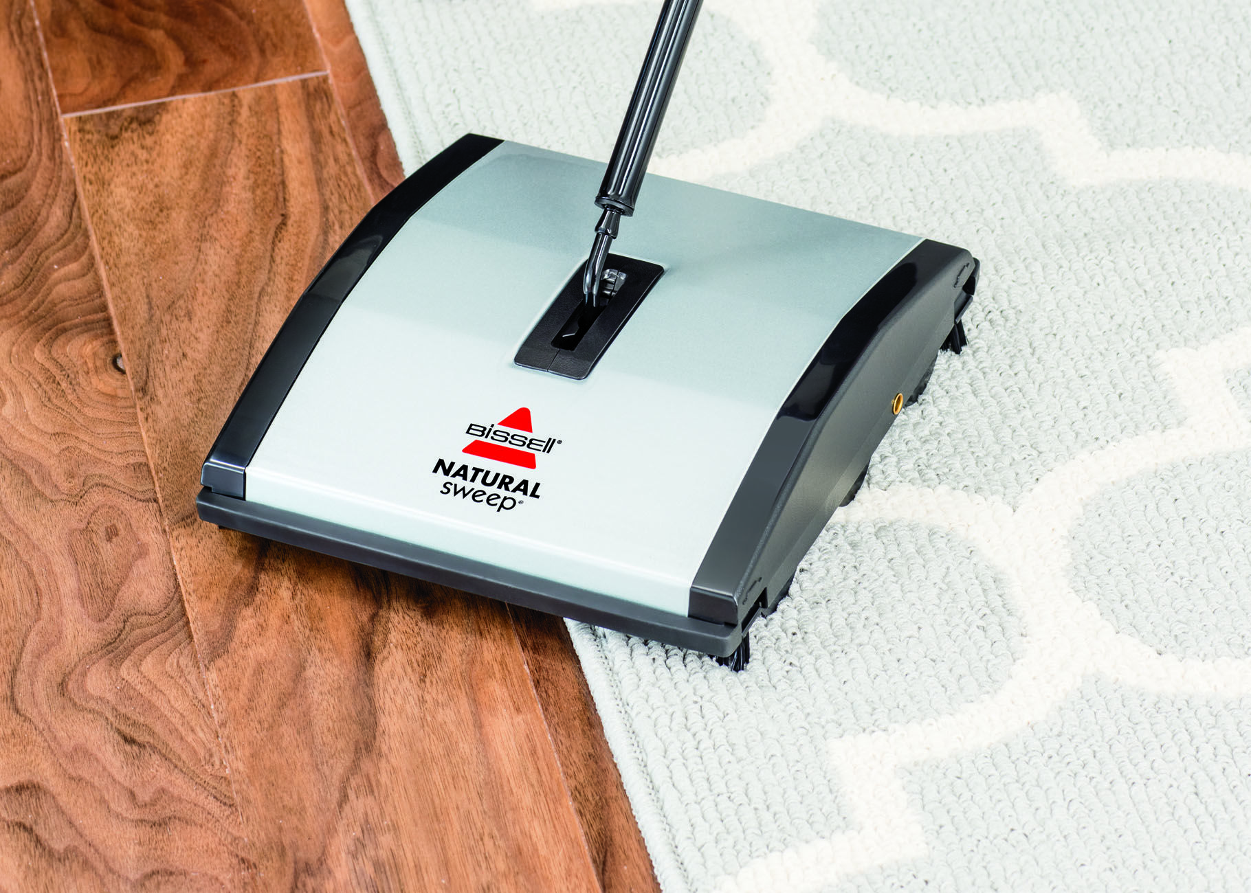 BISSELL Natural Sweep Sweeper for Hard Floors and Carpeting, Cordless, Requires No Power, 92N0N