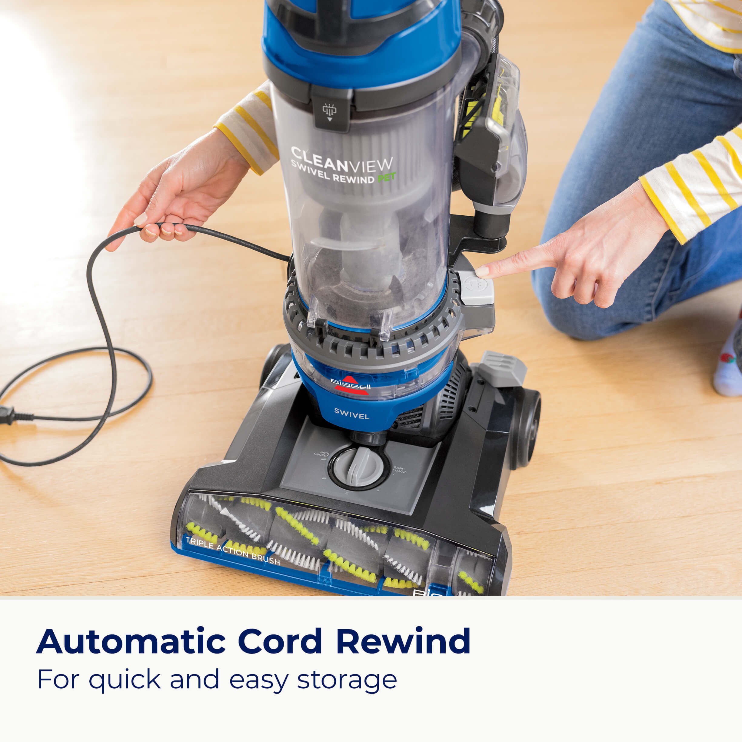 CleanView Swivel Rewind Pet Vacuum Cleaner - Thumbnail 2