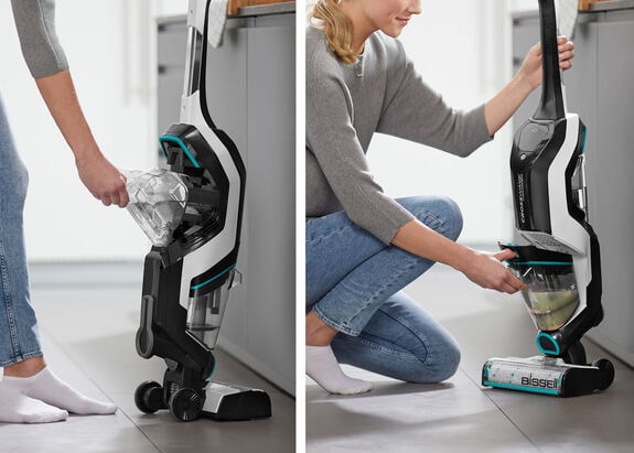 Bissell Crosswave Cordless Max two-tank system multi-surface brush roll self-cleaning cycle digital control panel