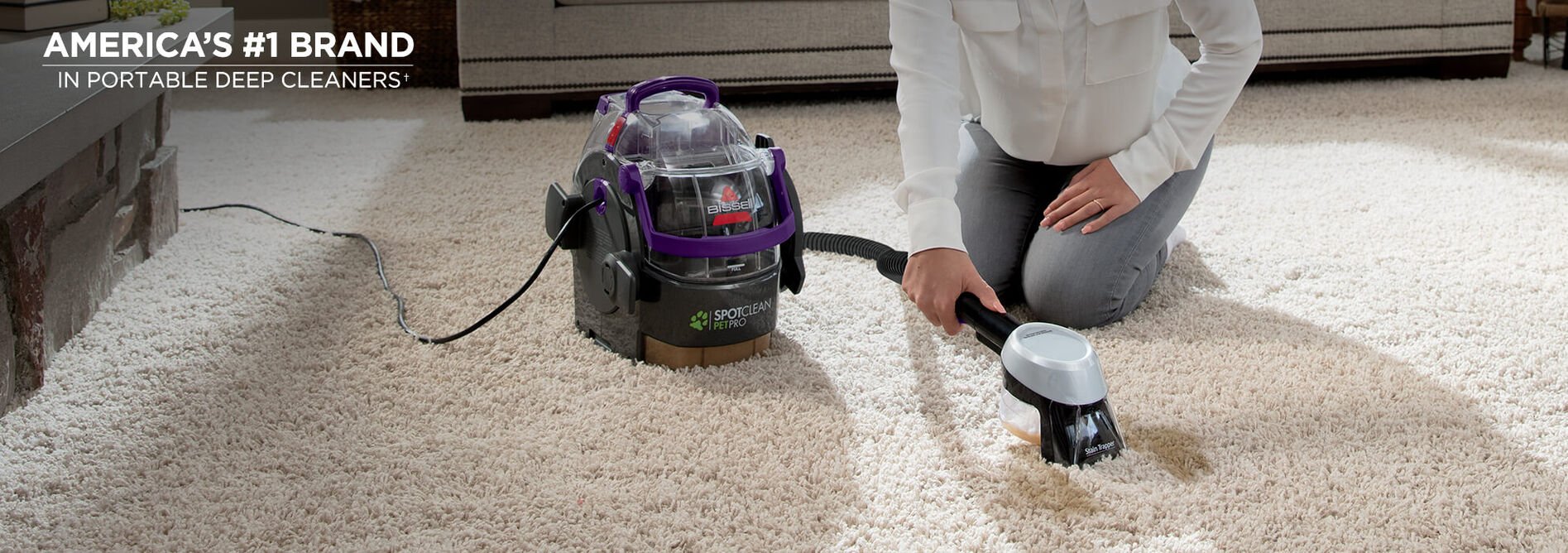 BISSELL SpotClean Pet Pro Portable Carpet Cleaner, 2458, Grapevine Purple,  Black, Large - AliExpress