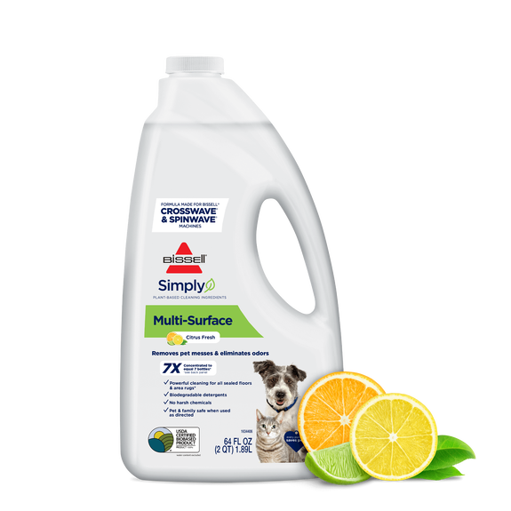 Nettoyant BISSELL Pet Natural, formule multi-surfaces, agrumes, 1,9 L