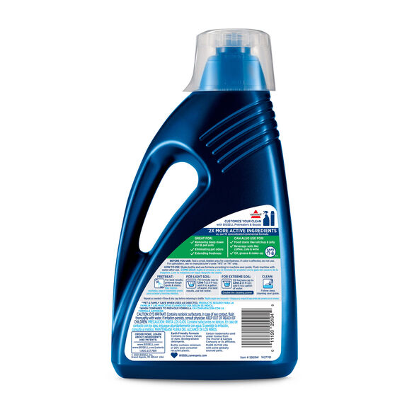 Bissell Branded Wash and Remove Carpet Cleaner Rear Label