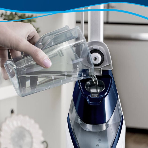 how to fill bissell powerfresh steam mop?
