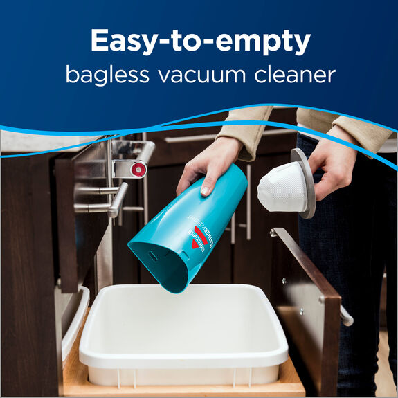 Step-by-step: Empty a Bissell cordless stick or hand vac