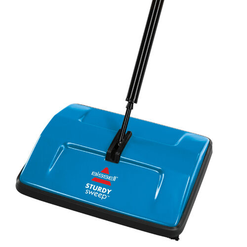 BISSELL Sturdy Sweep Floor Cleaner Blue Brush Sweeper Carpet Rug Cleaning Clean 