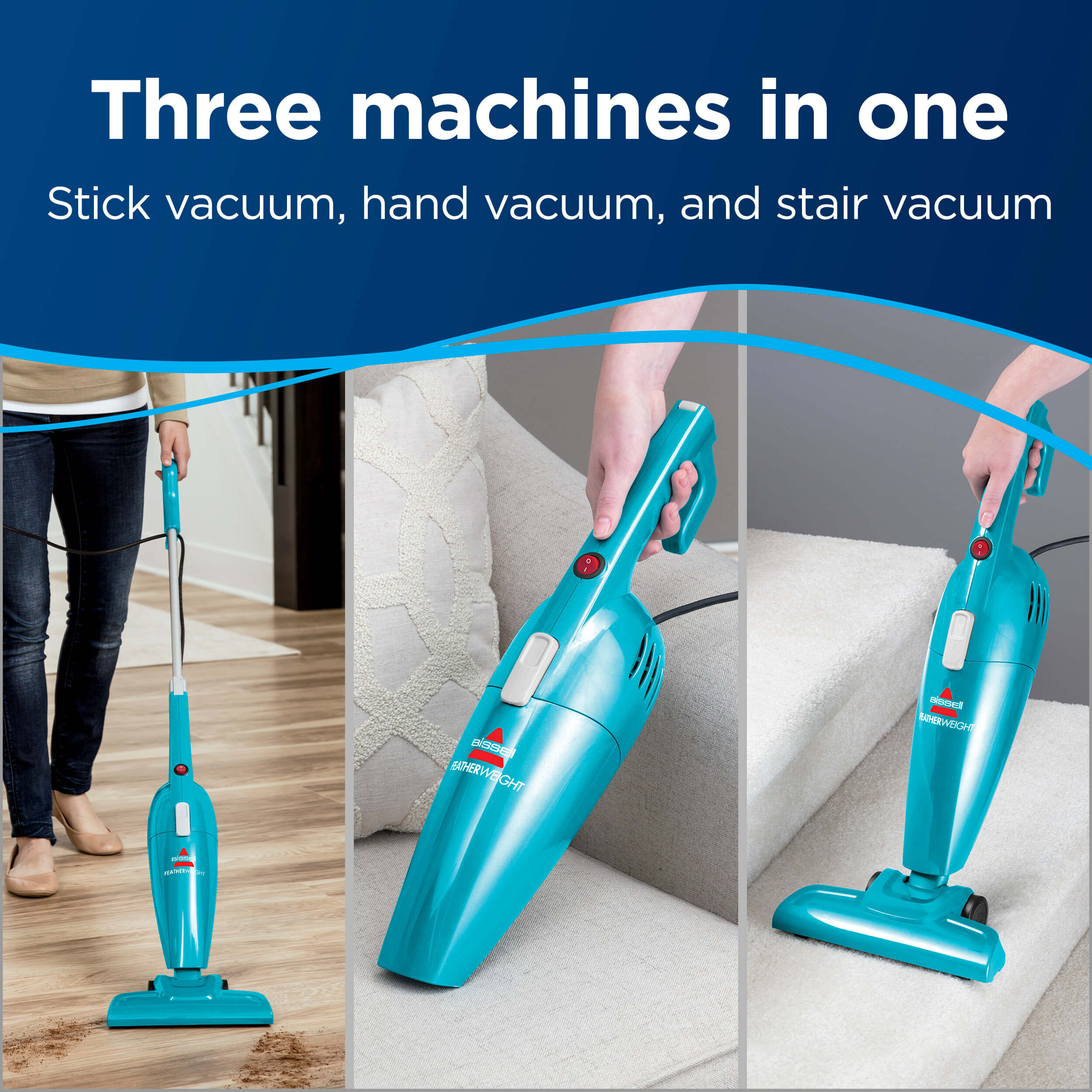 2033M, BISSELL Featherweight Stick Lightweight Bagless Vacuum with Crevice Tool 