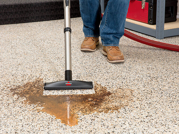 MultiClean Wet and Dry Auto Vacuum Power Through Wet Messes MultiClean Wet and Dry Auto Vacuum Cleaning Wet Mess off Garage Flooring