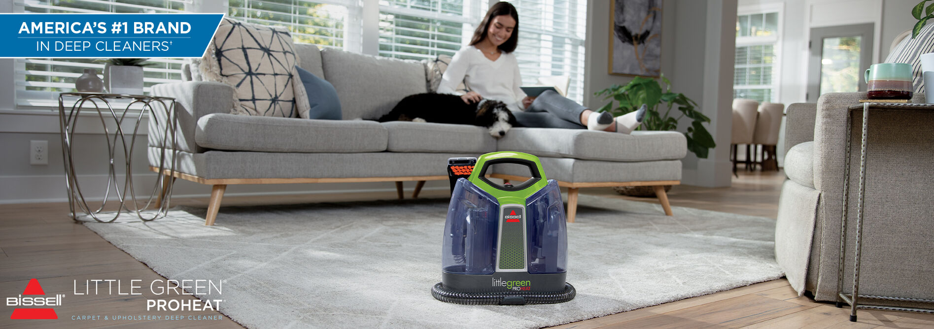 Bissell Little Green ProHeat Portable Carpet Cleaner in Titanium