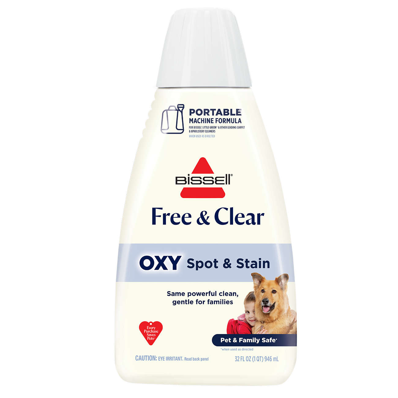 Little Green Pet OXY Free & Clear Formula for Portable Carpet Cleaners, Size 32 oz | 4310