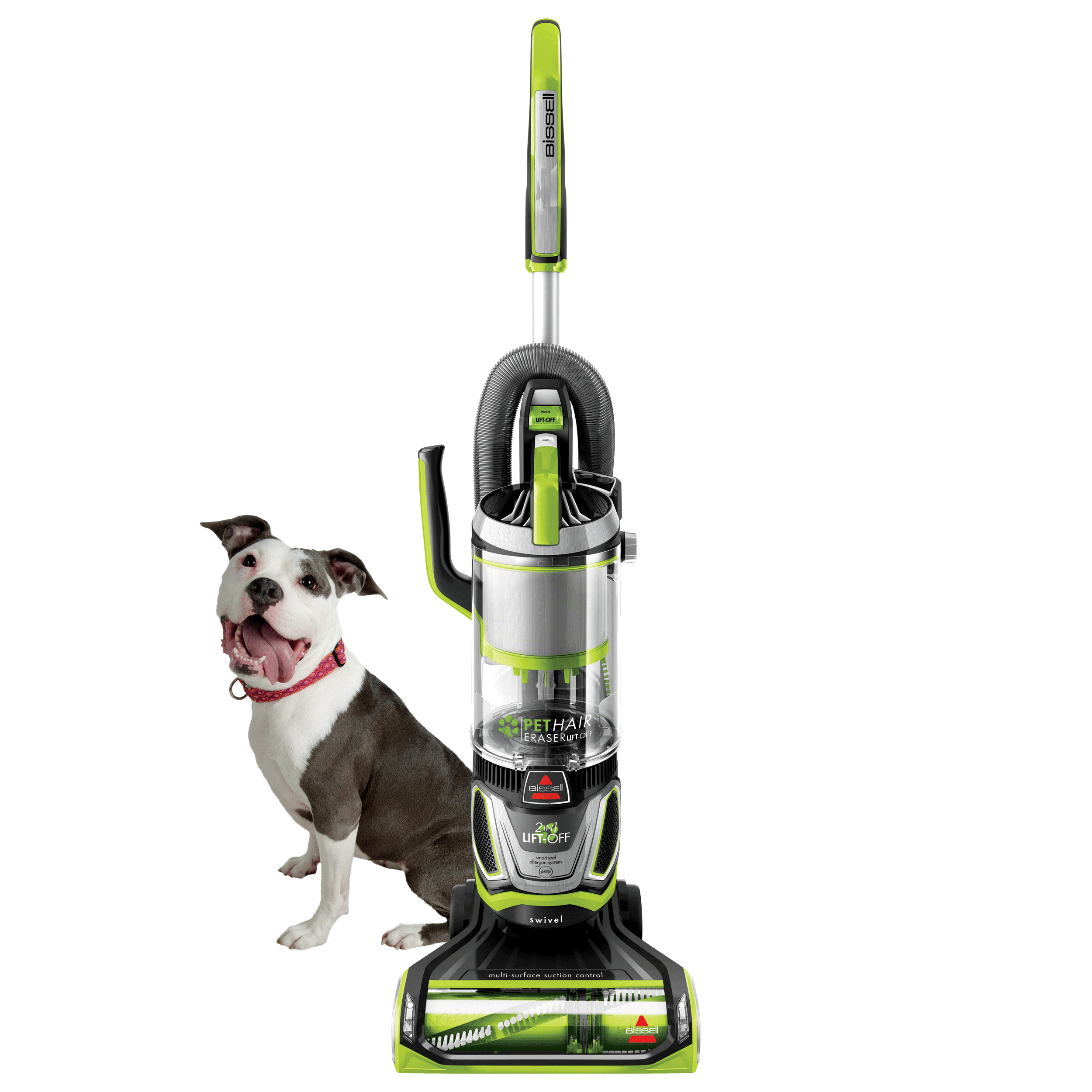 Pet Hair Eraser Lift-Off fornt view with dog