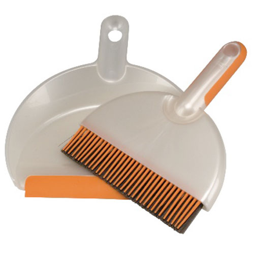 Mini Dustpan and Hand Broom Set | Orange/White | 1745