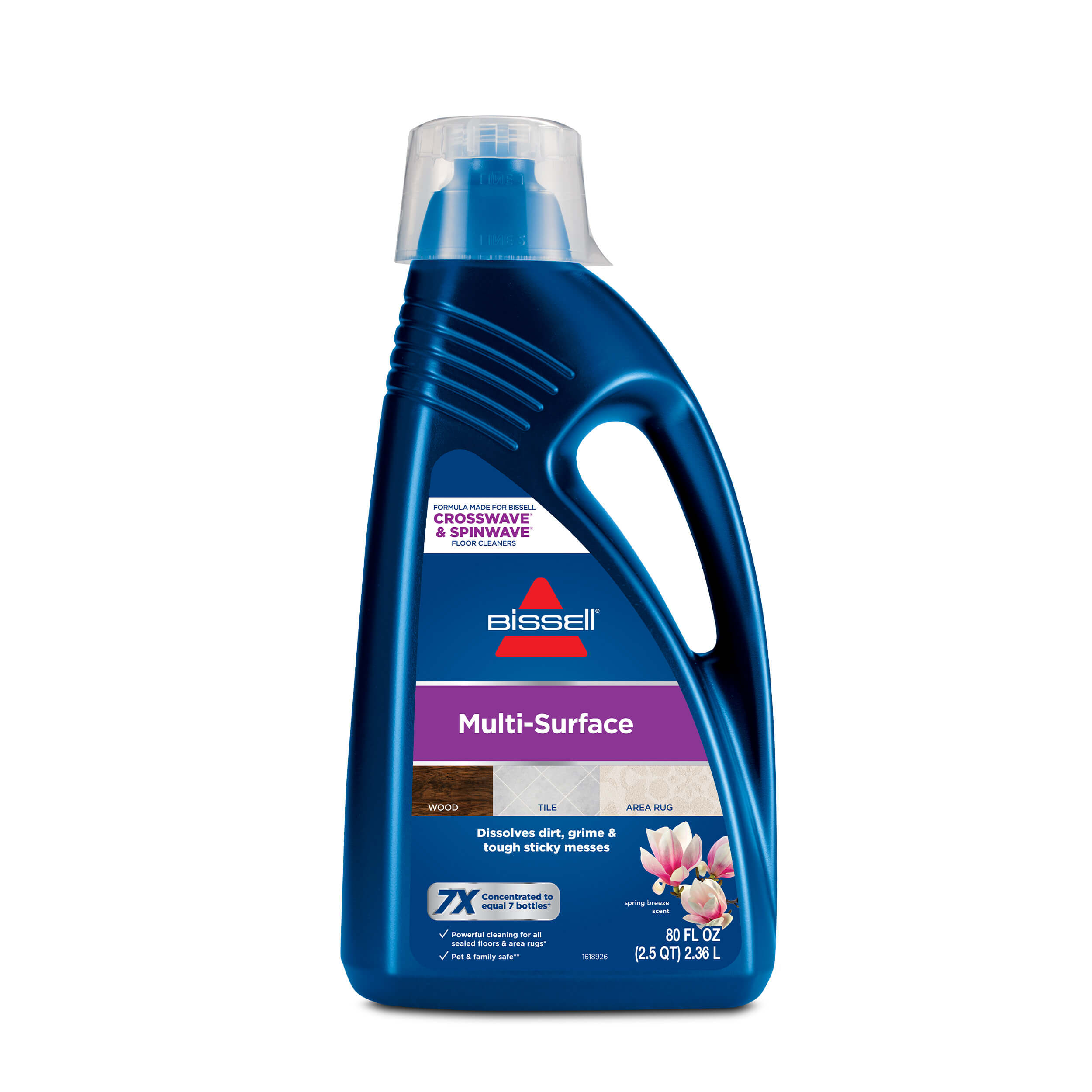 BISSELL Multi-Surface Floor Cleaning Formula for CrossWave & SpinWave Series - 80 oz.