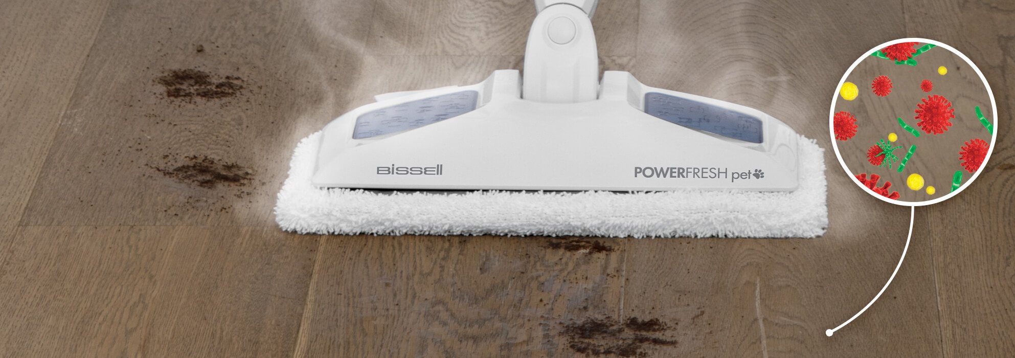 PowerFresh® Pet Plus Scrubbing & Sanitizing Steam Mop | BISSELL® Steam
